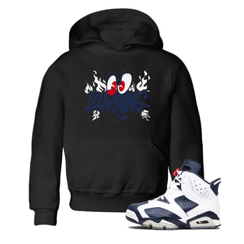 6s White And Midnight Navy shirts to match jordans Burning sneaker match tees Air Jordan 6 White And Midnight Navy SNRT Sneaker Release Tees Youth Baby Black 1 crew neck shirts