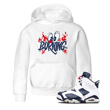 6s White And Midnight Navy shirts to match jordans Burning sneaker match tees Air Jordan 6 White And Midnight Navy SNRT Sneaker Release Tees Youth Baby White 1 crew neck shirts