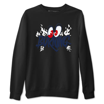 6s White And Midnight Navy shirts to match jordans Burning sneaker match tees Air Jordan 6 White And Midnight Navy SNRT Sneaker Release Tees unisex cotton Black 2 crew neck shirts