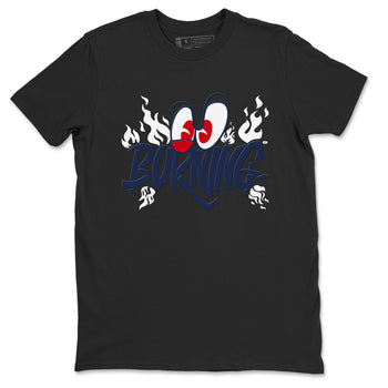 6s White And Midnight Navy shirts to match jordans Burning sneaker match tees Air Jordan 6 White And Midnight Navy SNRT Sneaker Release Tees unisex cotton Black 2 crew neck shirts