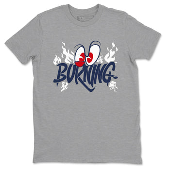 6s White And Midnight Navy shirts to match jordans Burning sneaker match tees Air Jordan 6 White And Midnight Navy SNRT Sneaker Release Tees unisex cotton Heather Grey 2 crew neck shirts