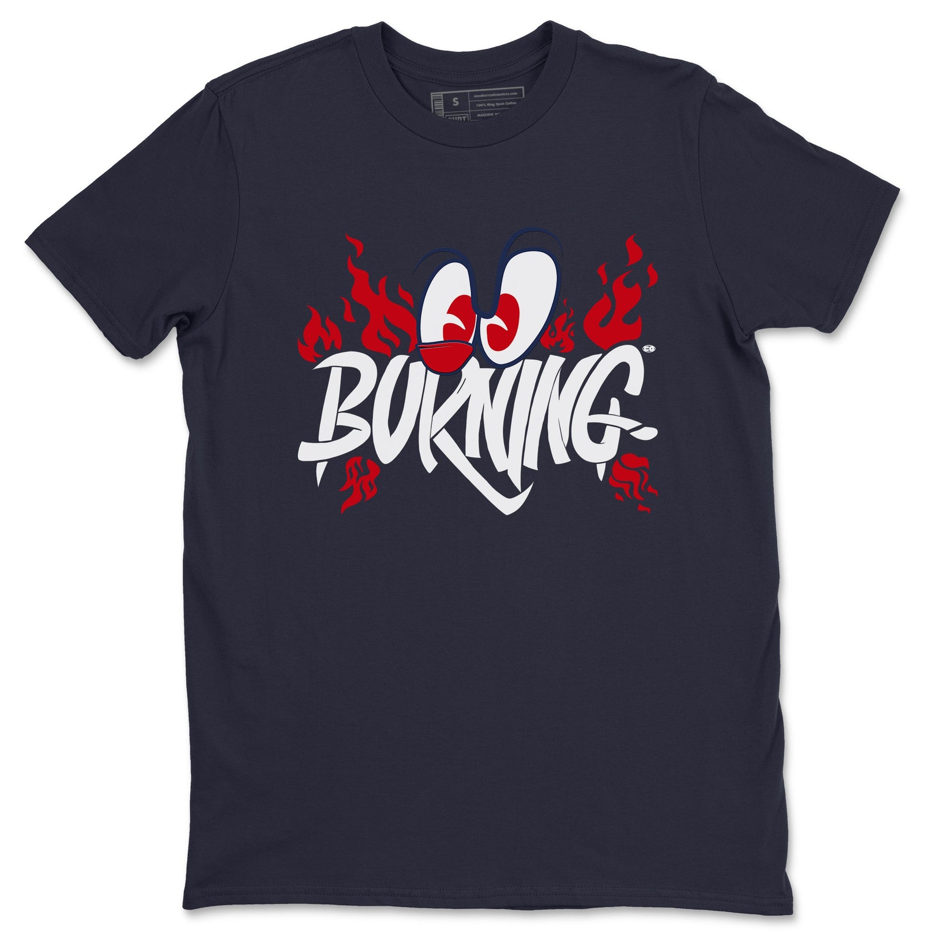6s White And Midnight Navy shirts to match jordans Burning sneaker match tees Air Jordan 6 White And Midnight Navy SNRT Sneaker Release Tees unisex cotton Navy 2 crew neck shirts