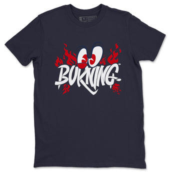 6s White And Midnight Navy shirts to match jordans Burning sneaker match tees Air Jordan 6 White And Midnight Navy SNRT Sneaker Release Tees unisex cotton Navy 2 crew neck shirts