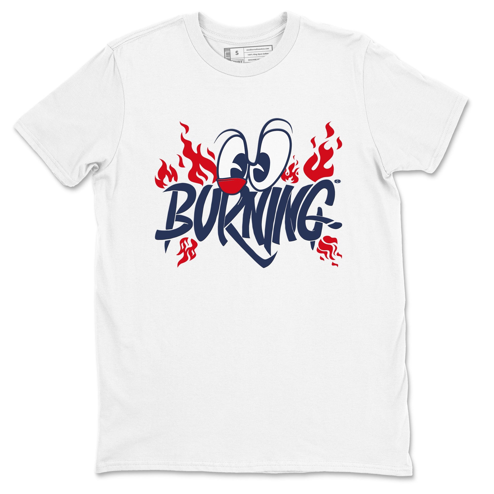 6s White And Midnight Navy shirts to match jordans Burning sneaker match tees Air Jordan 6 White And Midnight Navy SNRT Sneaker Release Tees unisex cotton White 2 crew neck shirts