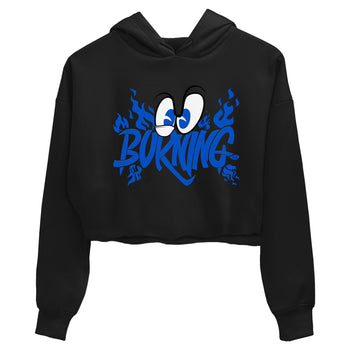 Yeezy Slide Azure shirts to match jordans Burning sneaker match tees Yeezy Slide Azure SNRT Sneaker Tees streetwear brand Black 2 crop tee