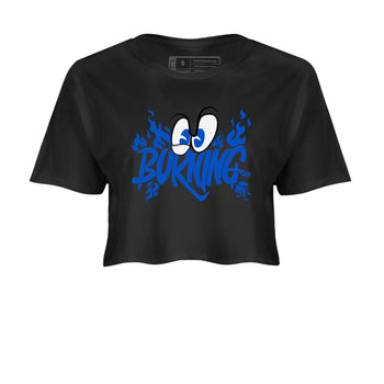 Yeezy Slide Azure shirts to match jordans Burning sneaker match tees Yeezy Slide Azure SNRT Sneaker Tees streetwear brand Black 2 crop tee