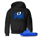 Yeezy Slide Azure shirts to match jordans Burning sneaker match tees Yeezy Slide Azure SNRT Sneaker Tees streetwear brand Baby and Youth Black 1 cotton tee