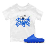 Yeezy Slide Azure shirts to match jordans Burning sneaker match tees Yeezy Slide Azure SNRT Sneaker Tees streetwear brand Baby and Youth White 1 cotton tee