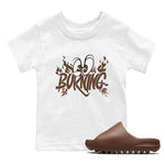Yeezy Slide Flax shirts to match jordans Burning sneaker match tees Yeezy Slide Flax SNRT Sneaker Tees streetwear brand Baby and Youth White 1 cotton tee