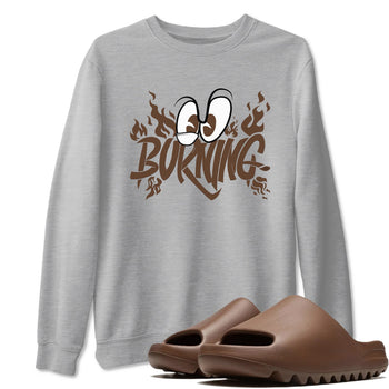 Yeezy Slide Flax shirts to match jordans Burning sneaker match tees Yeezy Slide Flax SNRT Sneaker Tees streetwear brand Heather Grey 1 unisex cotton tee