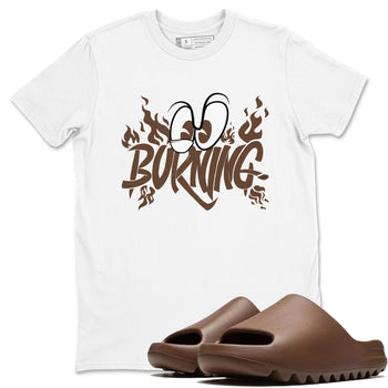 Yeezy Slide Flax shirts to match jordans Burning sneaker match tees Yeezy Slide Flax SNRT Sneaker Tees streetwear brand White 1 unisex cotton tee