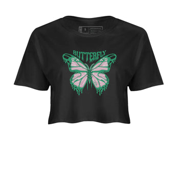 Dunk Low Medium Soft Pink Malachite shirt to match jordans Butterfly sneaker tees Dunk Retro SE Medium Soft Pink Malachite SNRT Sneaker Release Tees Black 2 crop length shirt
