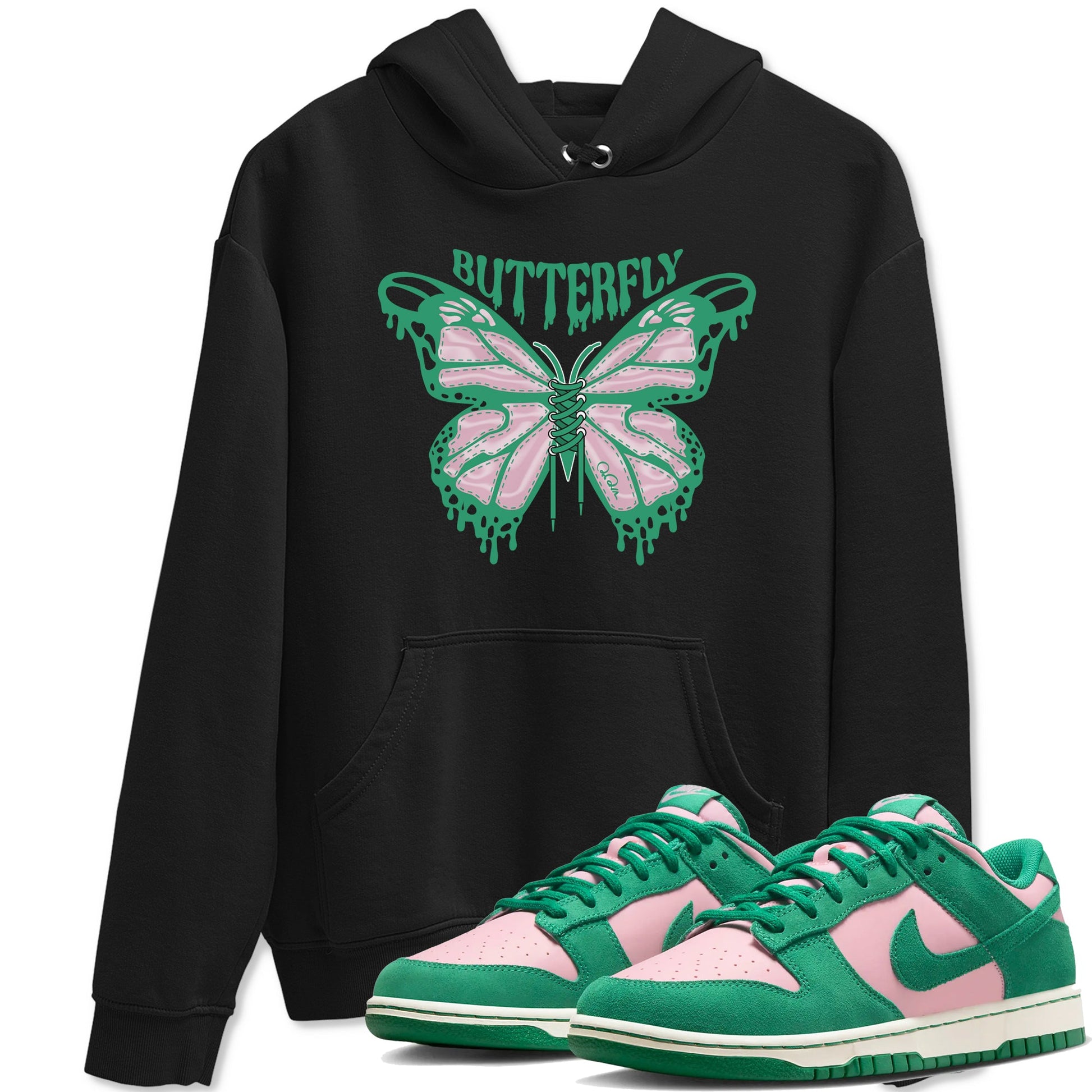 Dunk Low Medium Soft Pink Malachite shirt to match jordans Butterfly sneaker tees Dunk Retro SE Medium Soft Pink Malachite SNRT Sneaker Release Tees unisex cotton Black 1 crew neck shirt