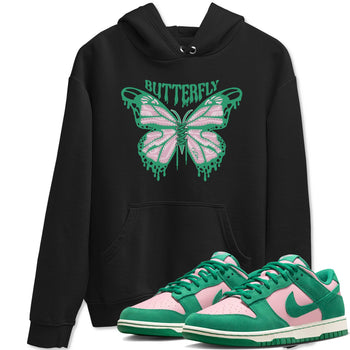 Dunk Low Medium Soft Pink Malachite shirt to match jordans Butterfly sneaker tees Dunk Retro SE Medium Soft Pink Malachite SNRT Sneaker Release Tees unisex cotton Black 1 crew neck shirt