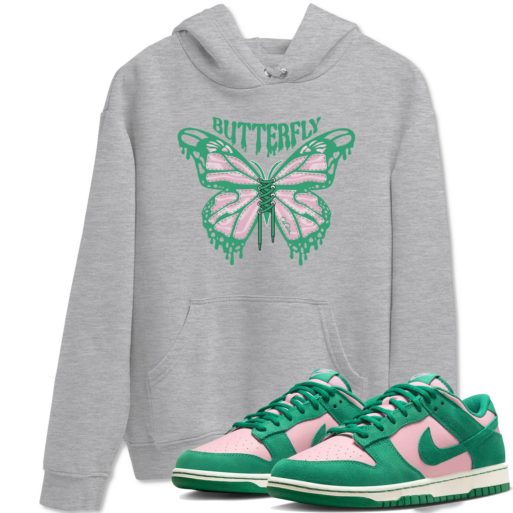 Dunk Low Medium Soft Pink Malachite shirt to match jordans Butterfly sneaker tees Dunk Retro SE Medium Soft Pink Malachite SNRT Sneaker Release Tees unisex cotton Heather Grey 1 crew neck shirt
