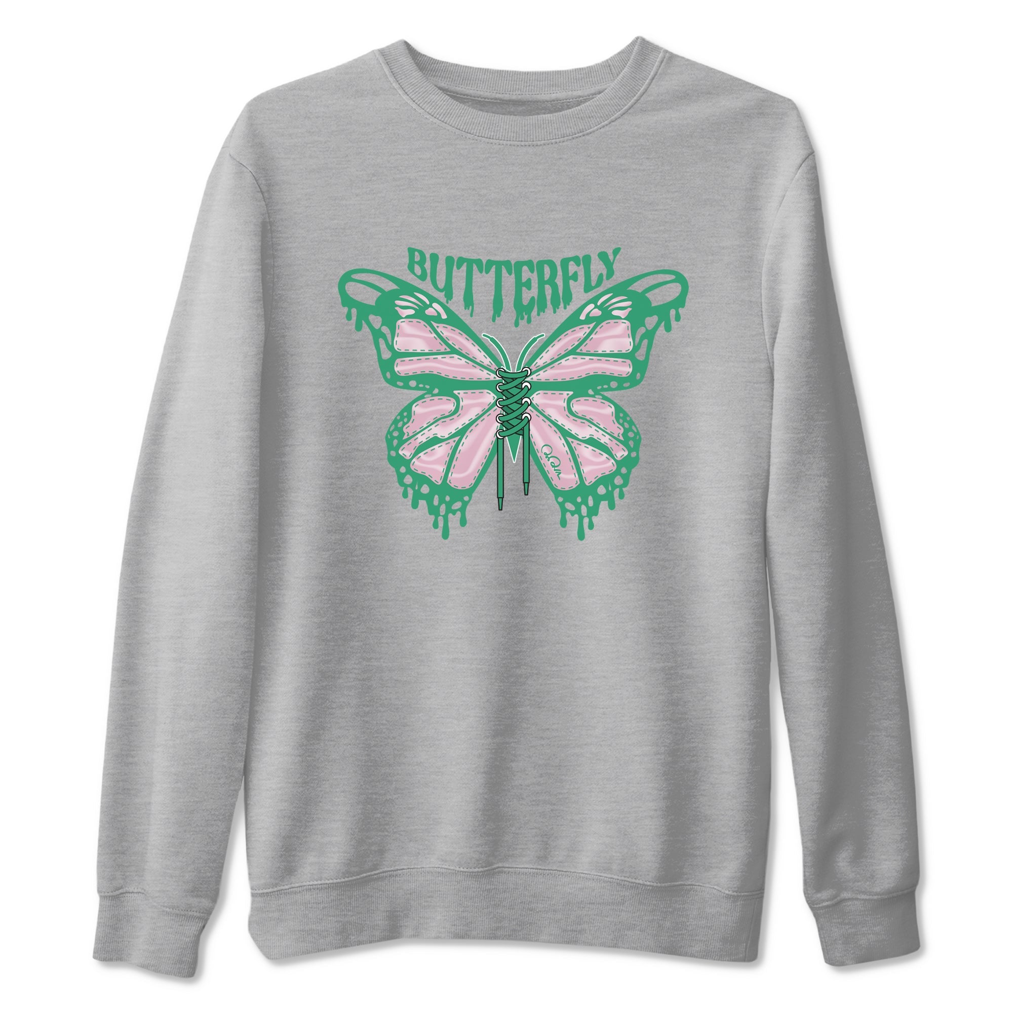 Dunk Low Medium Soft Pink Malachite shirt to match jordans Butterfly sneaker tees Dunk Retro SE Medium Soft Pink Malachite SNRT Sneaker Release Tees unisex cotton Heather Grey 2 crew neck shirt