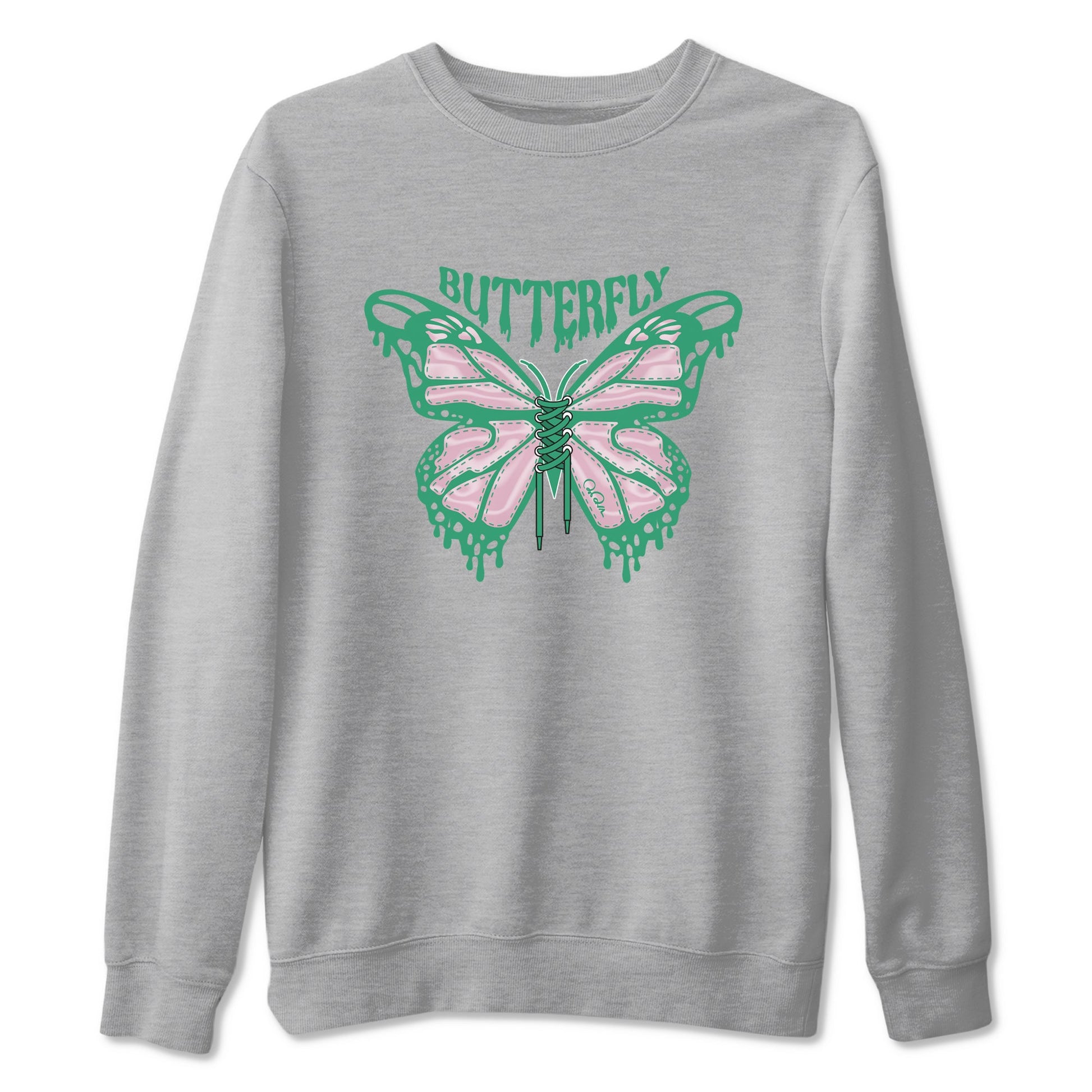 Dunk Low Medium Soft Pink Malachite shirt to match jordans Butterfly sneaker tees Dunk Retro SE Medium Soft Pink Malachite SNRT Sneaker Release Tees unisex cotton Heather Grey 2 crew neck shirt