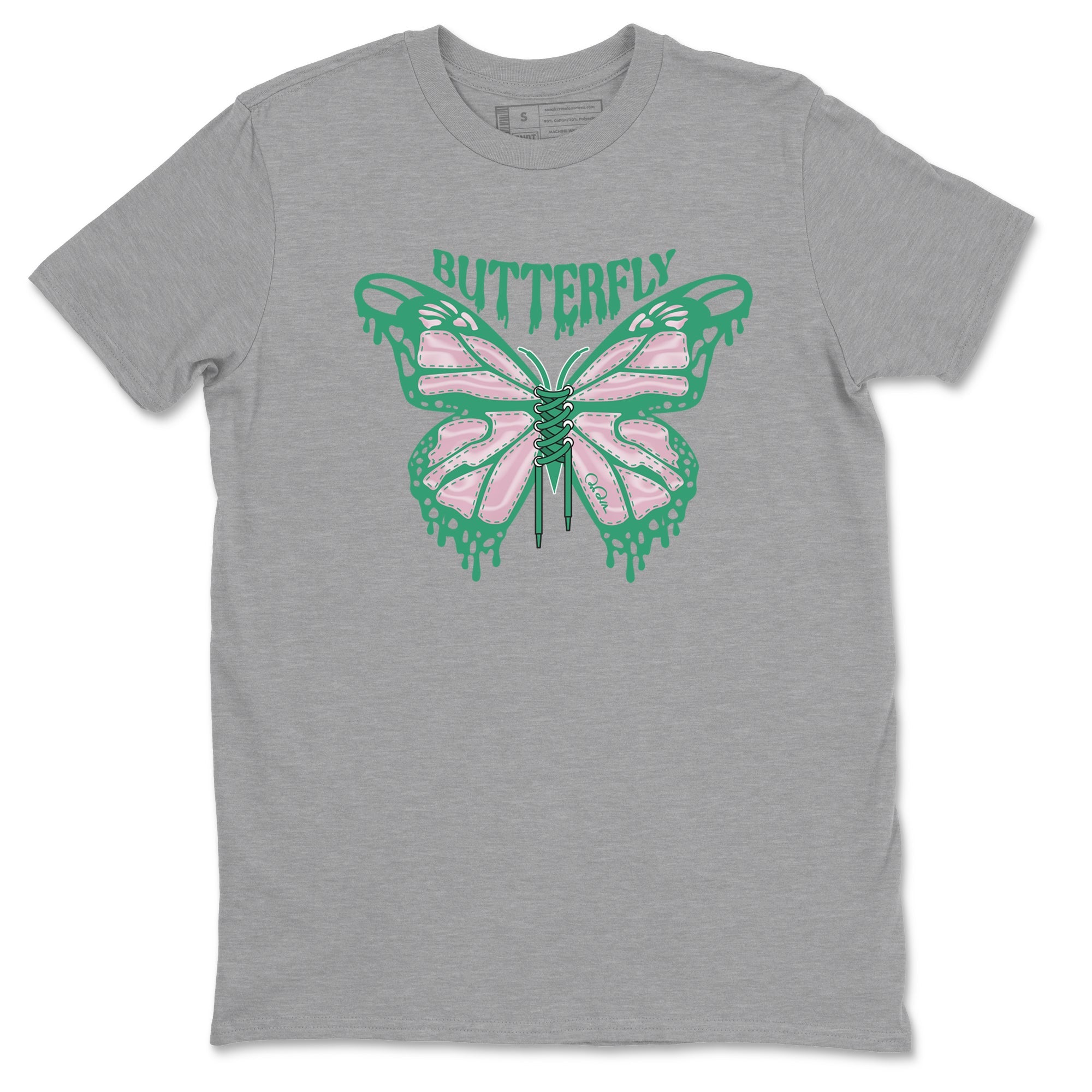 Dunk Low Medium Soft Pink Malachite shirt to match jordans Butterfly sneaker tees Dunk Retro SE Medium Soft Pink Malachite SNRT Sneaker Release Tees unisex cotton Heather Grey 2 crew neck shirt