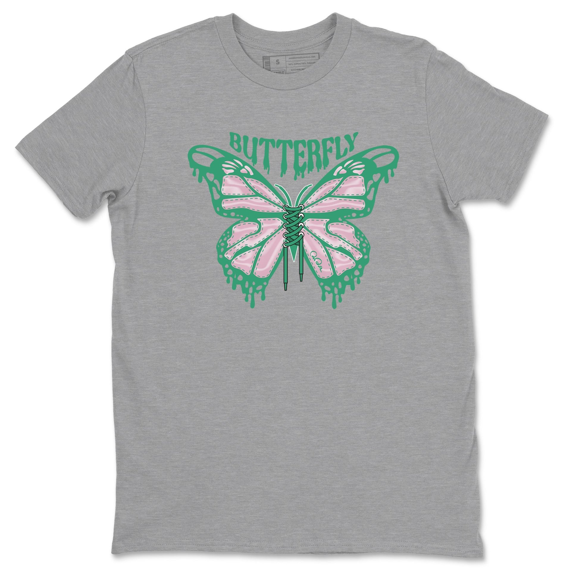 Dunk Low Medium Soft Pink Malachite shirt to match jordans Butterfly sneaker tees Dunk Retro SE Medium Soft Pink Malachite SNRT Sneaker Release Tees unisex cotton Heather Grey 2 crew neck shirt