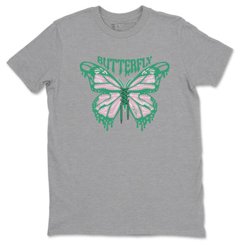 Dunk Low Medium Soft Pink Malachite shirt to match jordans Butterfly sneaker tees Dunk Retro SE Medium Soft Pink Malachite SNRT Sneaker Release Tees unisex cotton Heather Grey 2 crew neck shirt