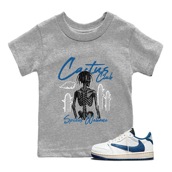 Sneaker match tees – Sneaker Tees To Match Air Jordan 1 Travis Scott Fragment Shoes – Cactus Club Kids T-Shirt Heather Grey 1
