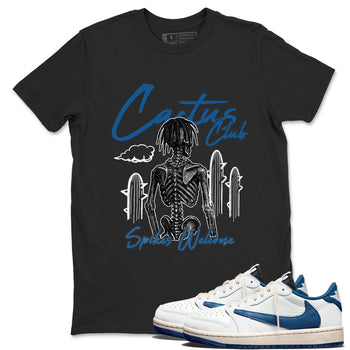 Sneaker match tees – Sneaker Tees To Match Air Jordan 1 Travis Scott Fragment Shoes – Cactus Club Tee Black 1