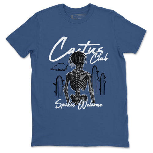 Sneaker match tees – Sneaker Tees To Match Air Jordan 1 Travis Scott Fragment Shoes – Cactus Club Tee Denim Blue 2