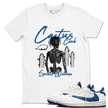Sneaker match tees – Sneaker Tees To Match Air Jordan 1 Travis Scott Fragment Shoes – Cactus Club Tee White 1