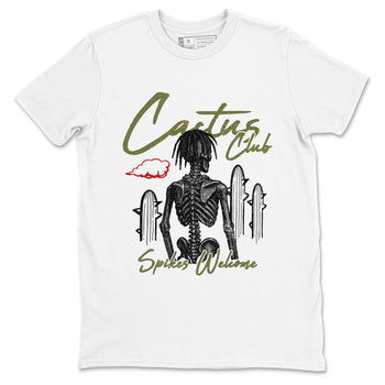 Sneaker match tees – Sneaker Tees To Match Air Jordan 1 Travis Scott Medium Olive Shoes – Cactus Club Tee White 2