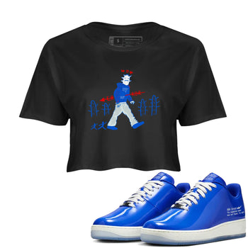 Air Force 1 404 Error shirt to match jordans Cactus Man sneaker tees Air Force 1 404 Error SNRT Sneaker Release Tees Black 1 crop length shirt