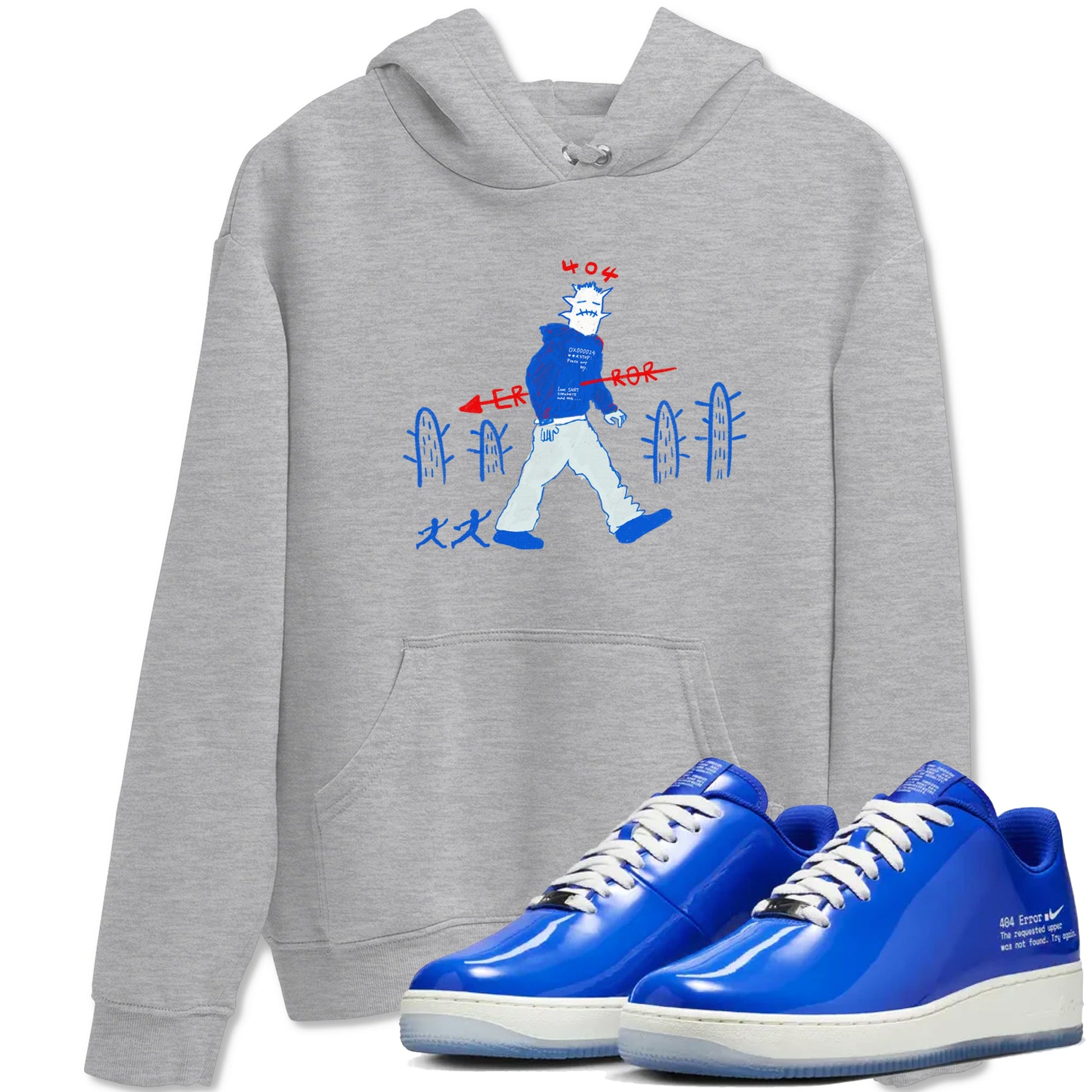 Air Force 1 404 Error shirt to match jordans Cactus Man sneaker tees Air Force 1 404 Error SNRT Sneaker Release Tees unisex cotton Heather Grey 1 crew neck shirt