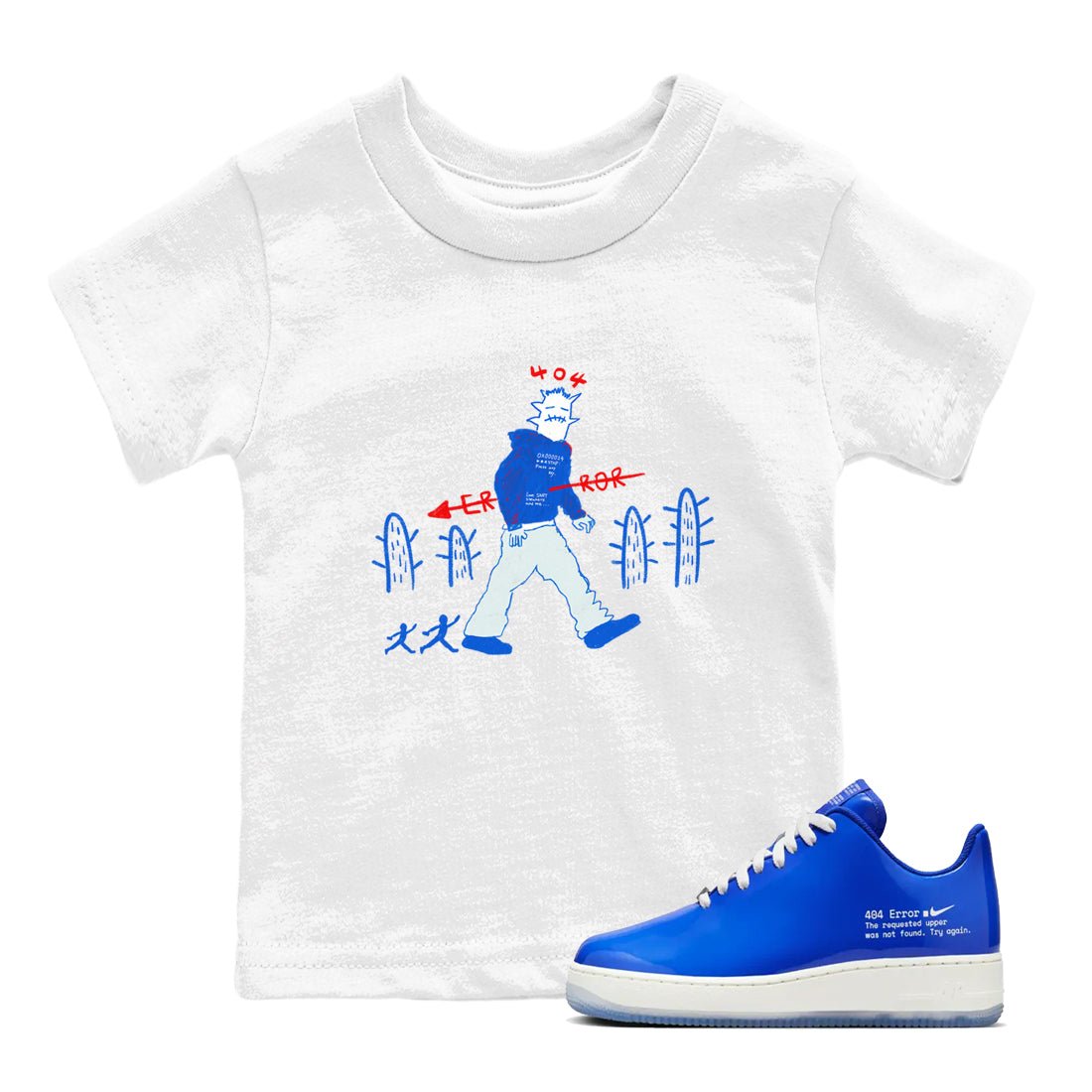 Air Force 1 404 Error shirt to match jordans Cactus Man sneaker tees Air Force 1 404 Error SNRT sneaker release tees baby toddler White 1 cotton Shirt
