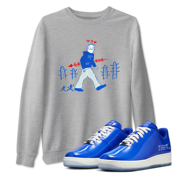 Air Force 1 404 Error shirt to match jordans Cactus Man sneaker tees Air Force 1 404 Error SNRT Sneaker Release Tees unisex cotton Heather Grey 1 crew neck shirt