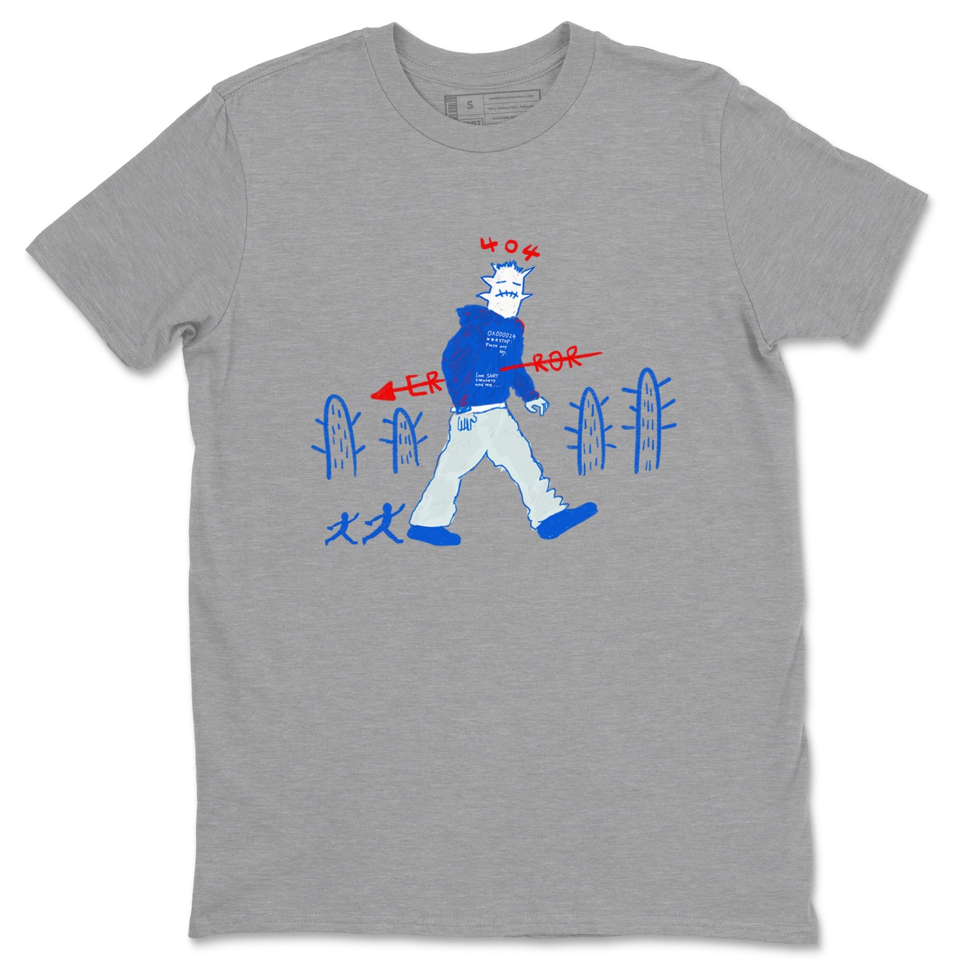 Air Force 1 404 Error shirt to match jordans Cactus Man sneaker tees Air Force 1 404 Error SNRT Sneaker Release Tees unisex cotton Heather Grey 2 crew neck shirt