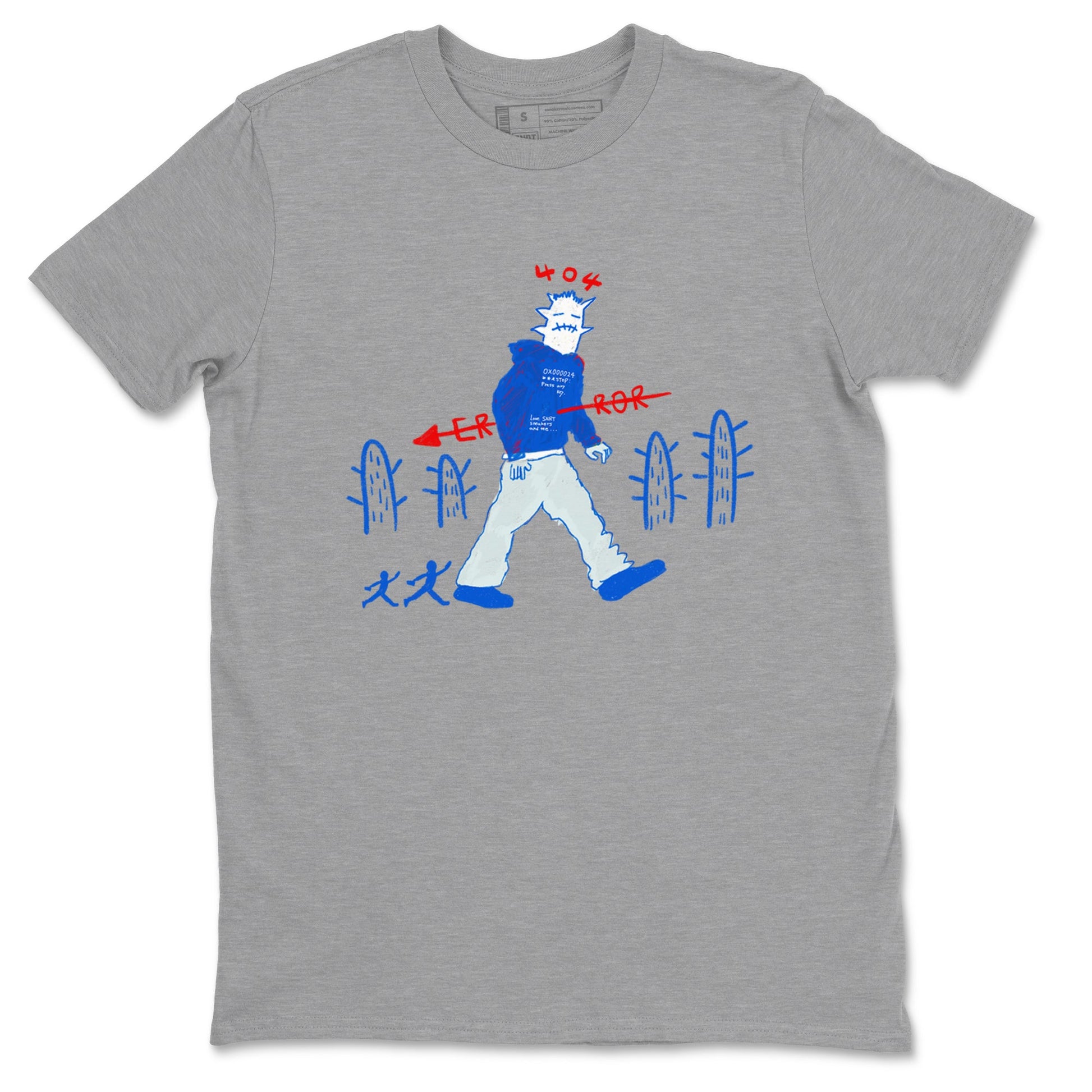 Air Force 1 404 Error shirt to match jordans Cactus Man sneaker tees Air Force 1 404 Error SNRT Sneaker Release Tees unisex cotton Heather Grey 2 crew neck shirt