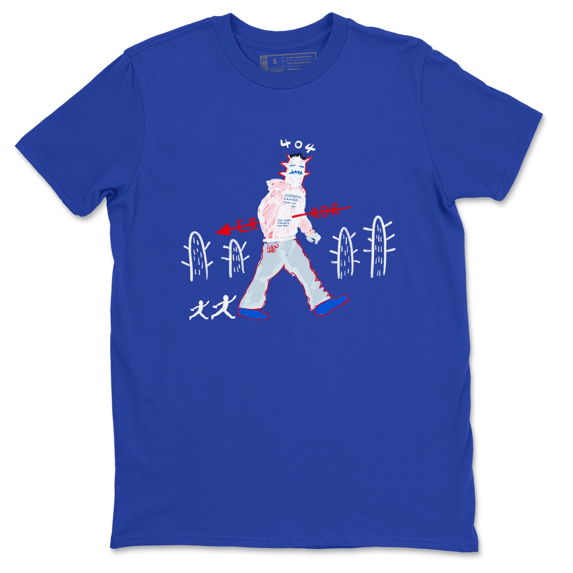 Air Force 1 404 Error shirt to match jordans Cactus Man sneaker tees Air Force 1 404 Error SNRT Sneaker Release Tees unisex cotton Royal Blue 2 crew neck shirt