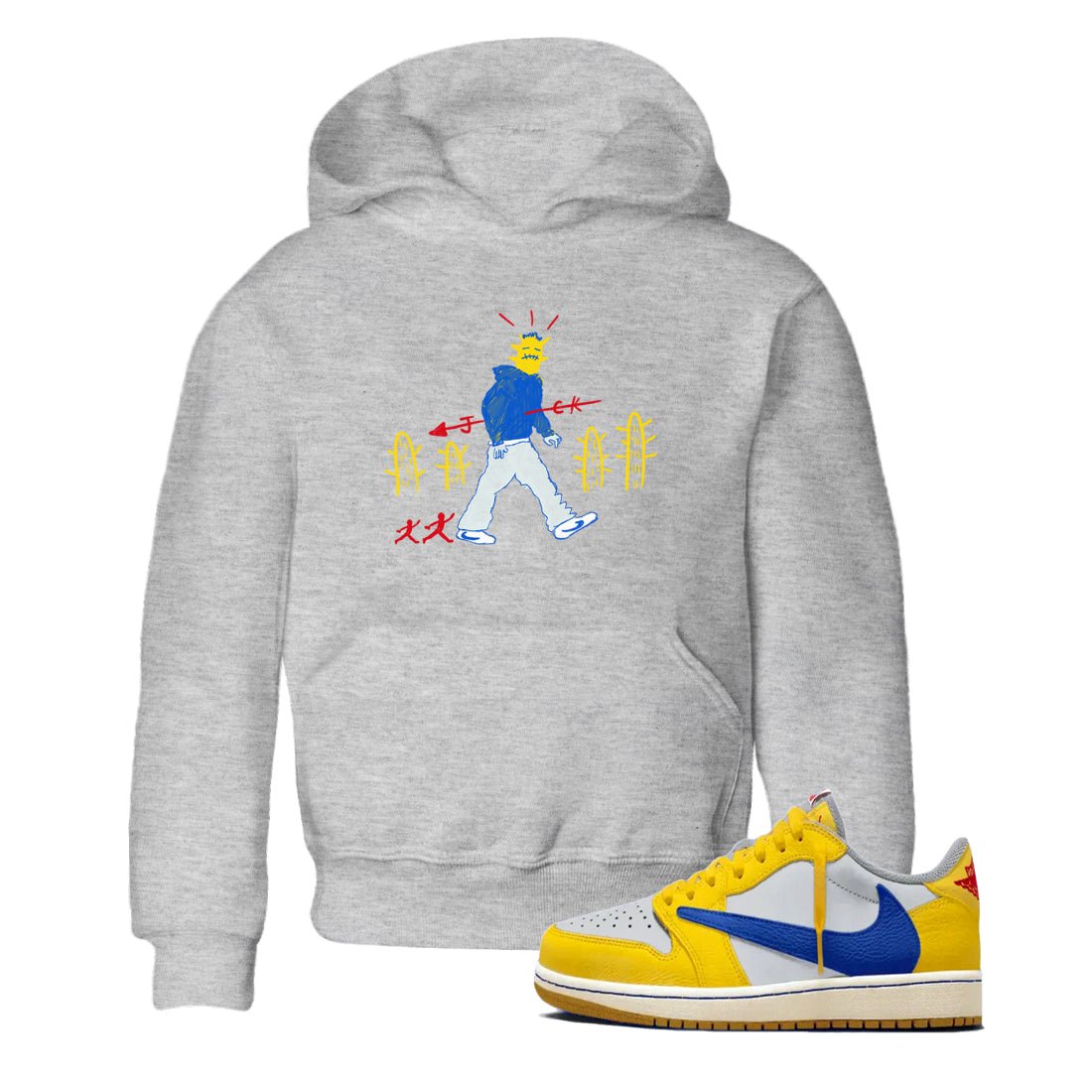 Air Jordan 1 Low x Travis Scott x Canary shirt to match jordans Cactus Man sneaker tees Air Jordan 1 Travis Scott Canary Streetwear Brand SNRT Sneaker Release Tees baby toddler Heather Grey 1 cotton Shirt