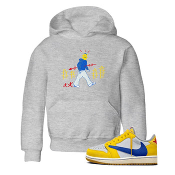 Air Jordan 1 Low x Travis Scott x Canary shirt to match jordans Cactus Man sneaker tees Air Jordan 1 Travis Scott Canary Streetwear Brand SNRT Sneaker Release Tees baby toddler Heather Grey 1 cotton Shirt