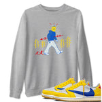 Air Jordan 1 Low x Travis Scott x Canary shirt to match jordans Cactus Man sneaker tees AJ1 Travis Scott Canary Streetwear Brand SNRT Sneaker Tees unisex cotton Heather Grey 1 crew neck shirt