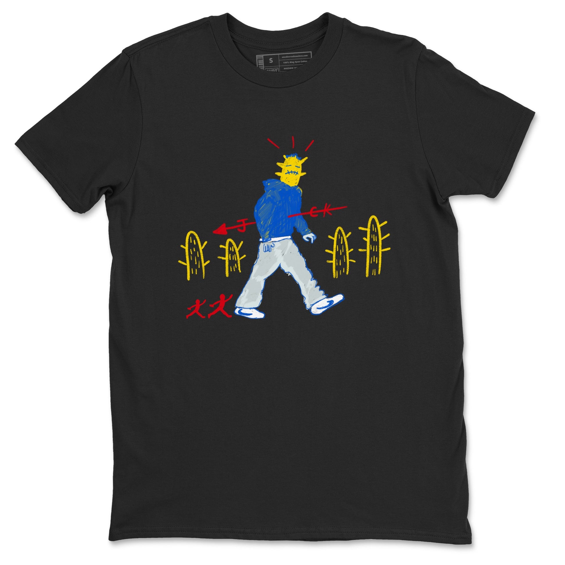 Air Jordan 1 Low x Travis Scott x Canary shirt to match jordans Cactus Man sneaker tees AJ1 Travis Scott Canary Streetwear Brand SNRT Sneaker Tees unisex cotton Black 2 crew neck shirt