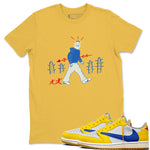 Air Jordan 1 Low x Travis Scott x Canary shirt to match jordans Cactus Man sneaker tees AJ1 Travis Scott Canary Streetwear Brand SNRT Sneaker Tees unisex cotton Daisy 1 crew neck shirt