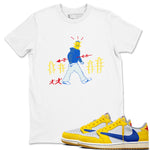 Air Jordan 1 Low x Travis Scott x Canary shirt to match jordans Cactus Man sneaker tees AJ1 Travis Scott Canary Streetwear Brand SNRT Sneaker Tees unisex cotton White 1 crew neck shirt