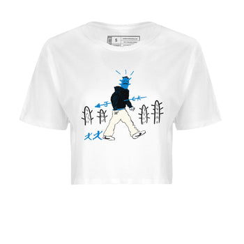 Air Jordan 1 x Travis Scott x Fragment shirt to match jordans Cactus Man sneaker tees 1s Travis Scott Fragment Streetwear Brand SNRT Sneaker Tees White 2 crop length shirt
