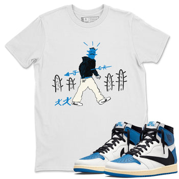 Air Jordan 1 x Travis Scott x Fragment shirt to match jordans Cactus Man sneaker tees 1s Travis Scott Fragment Streetwear Brand SNRT Sneaker Tees unisex cotton White 1 crew neck shirt