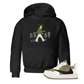 Air Jordan 1 Travis Scott Golf Olive shirt to match jordans Cactus Man sneaker tees 1s Travis Scott Golf Olive Streetwear Brand SNRT Sneaker Tees baby toddler Black 1 cotton Shirt