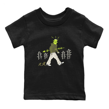 Air Jordan 1 Travis Scott Golf Olive shirt to match jordans Cactus Man sneaker tees 1s Travis Scott Golf Olive Streetwear Brand SNRT Sneaker Tees baby toddler Black 2 cotton Shirt