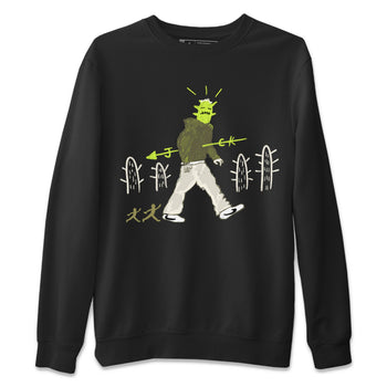 Air Jordan 1 Travis Scott Golf Olive shirt to match jordans Cactus Man sneaker tees 1s Travis Scott Golf Olive Streetwear Brand SNRT Sneaker Tees unisex cotton Black 2 crew neck shirt