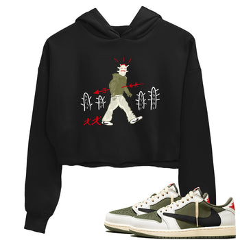 1s Travis Scott Medium Olive shirts to match jordans Cactus Man sneaker match tees Air Jordan 1 Travis Scott Medium Olive SNRT Sneaker Tees streetwear brand