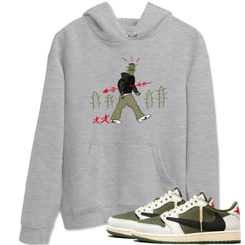 1s Travis Scott Medium Olive shirts to match jordans Cactus Man sneaker match tees Air Jordan 1 Travis Scott Medium Olive SNRT Sneaker Tees streetwear brand