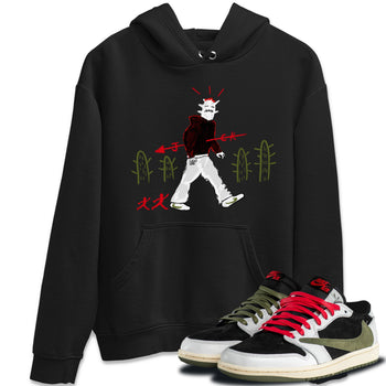 Air Jordan 1 Travis Scott Olive shirt to match jordans Cactus Man sneaker tees Air Jordan 1 x Travis Scott x Olive Streetwear Brand SNRT Sneaker Tees unisex cotton Black 1 crew neck shirt